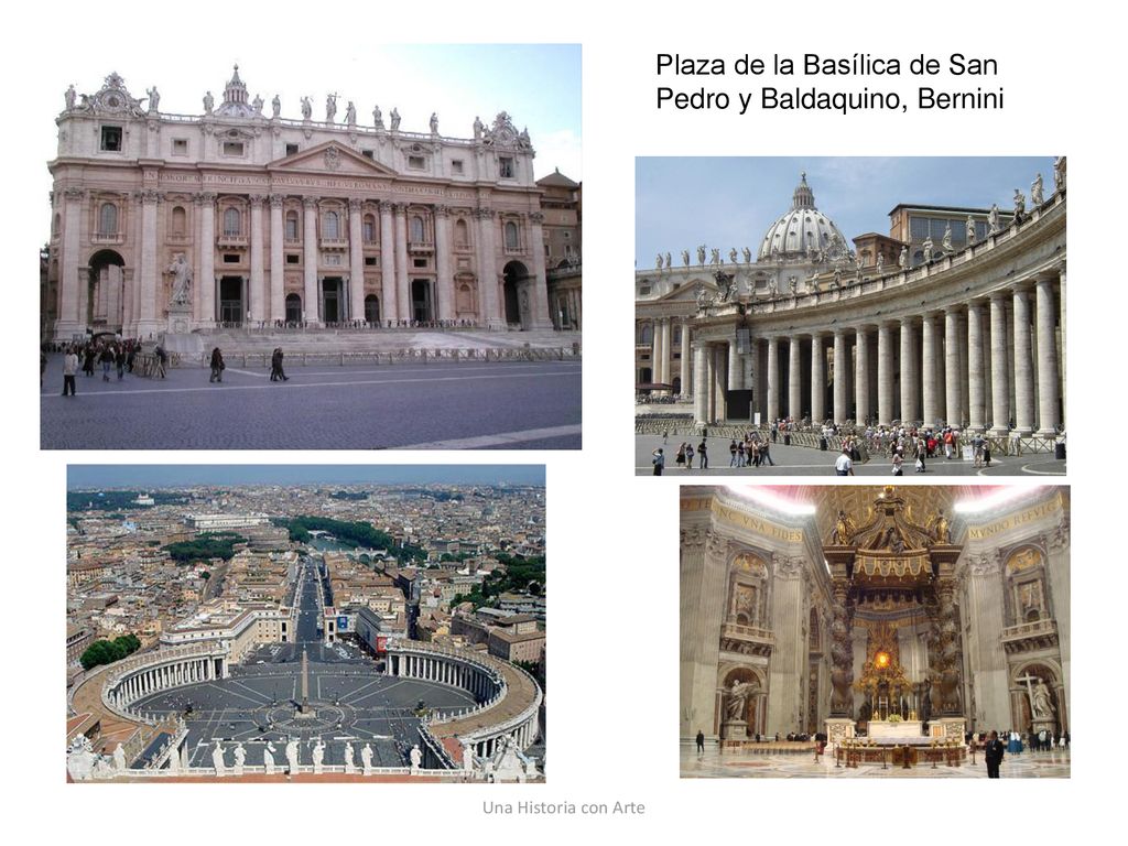 Plaza de la Basílica de San Pedro y Baldaquino, Bernini