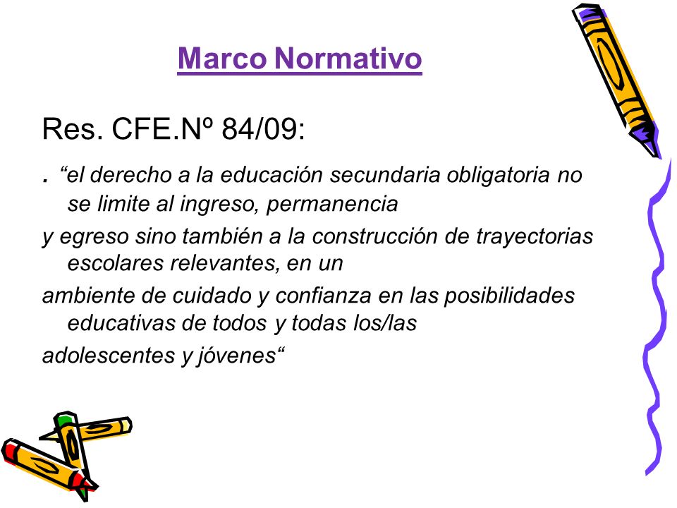 Marco Normativo Res. CFE.Nº 84/09: