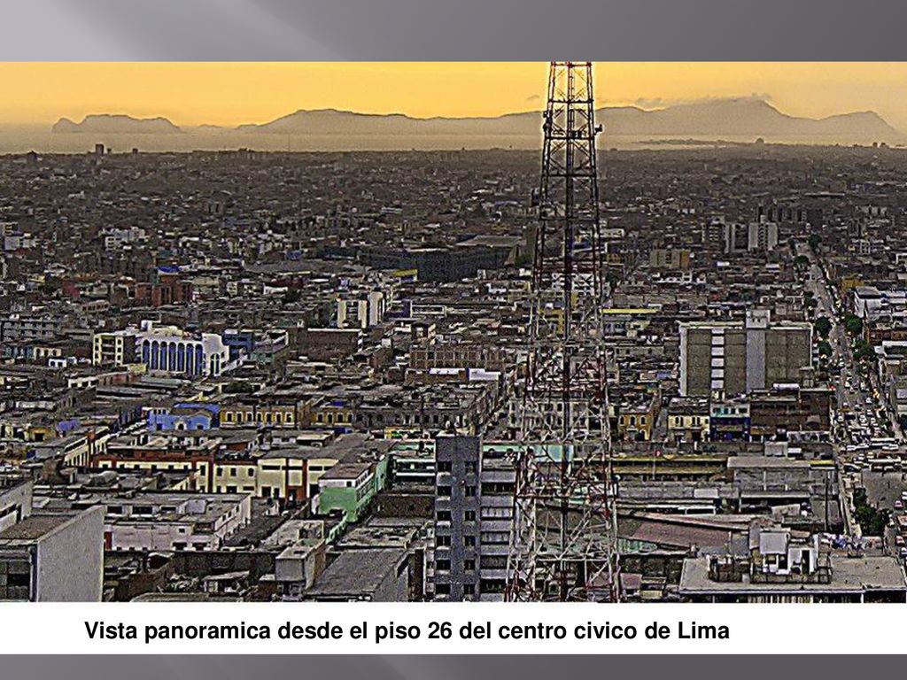 Vista panoramica desde el piso 26 del centro civico de Lima