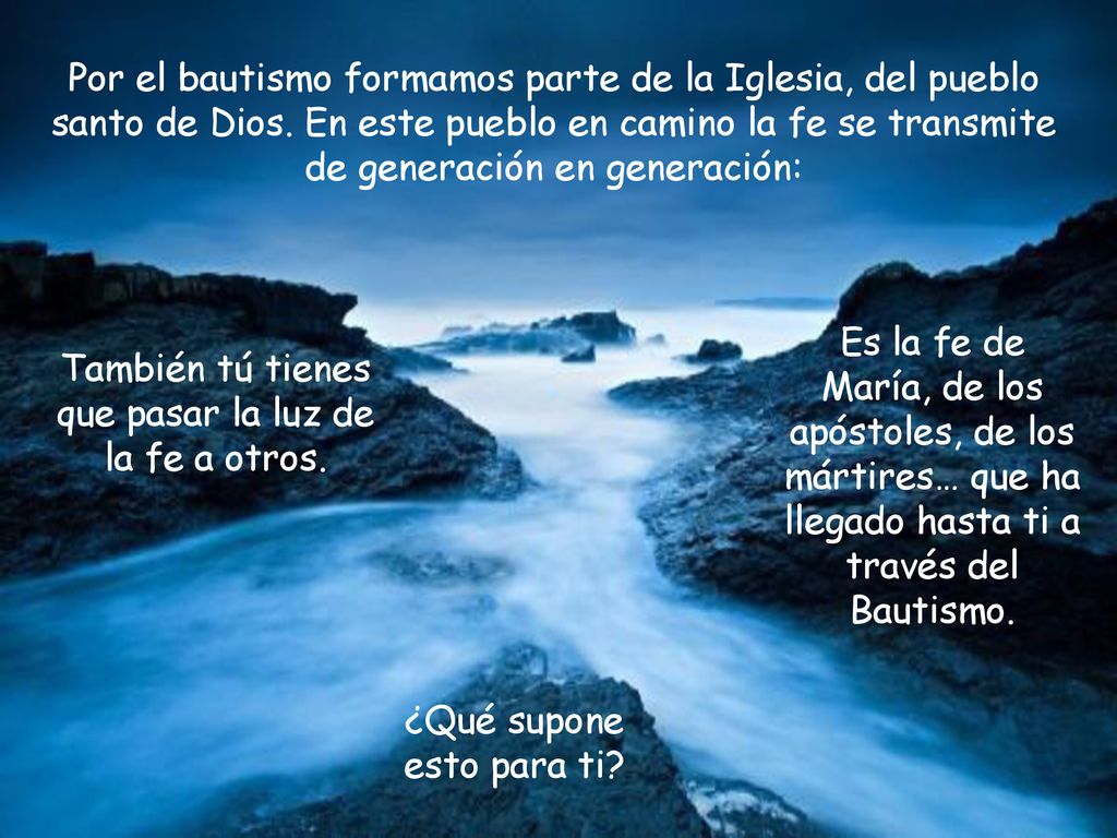 También tú tienes que pasar la luz de la fe a otros.