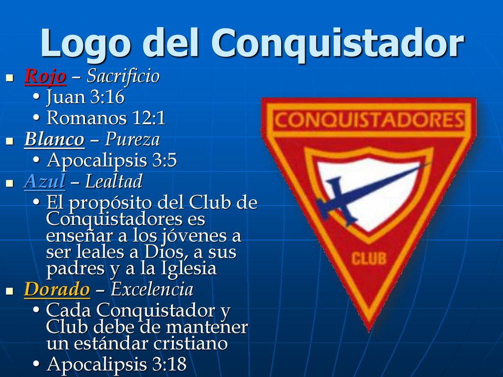 Logo del Conquistador Rojo – Sacrificio Juan 3:16 Romanos 12:1