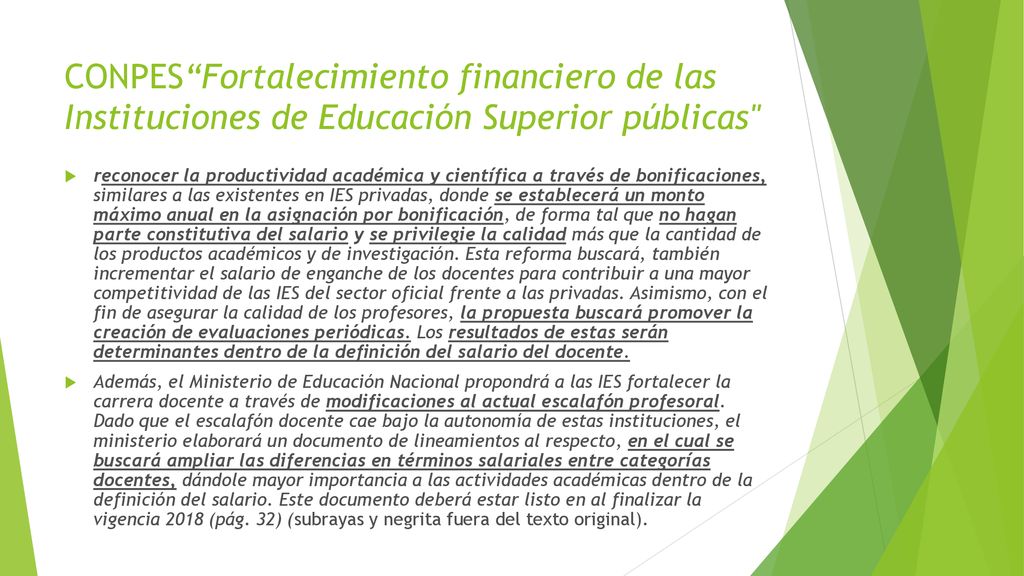 CONPES Fortalecimiento financiero de las Instituciones de Educación Superior públicas