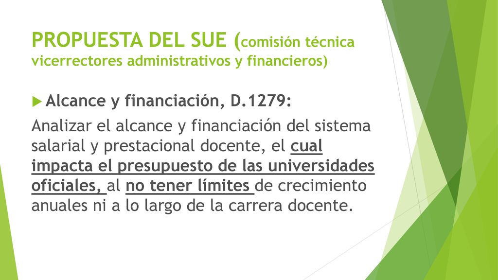 PROPUESTA DEL SUE (comisión técnica vicerrectores administrativos y financieros)