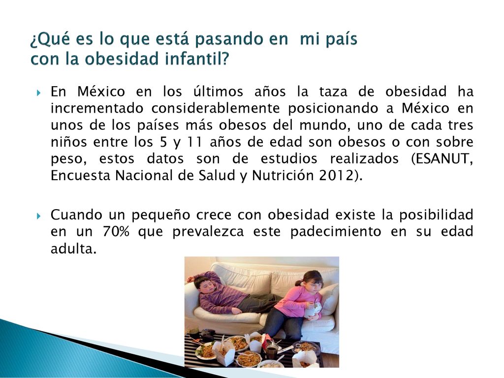 ¿Qué es lo que está pasando en mi país con la obesidad infantil