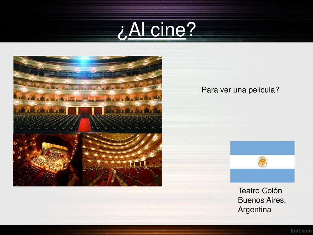 ¿Al cine Para ver una pelicula Teatro Colón Buenos Aires, Argentina
