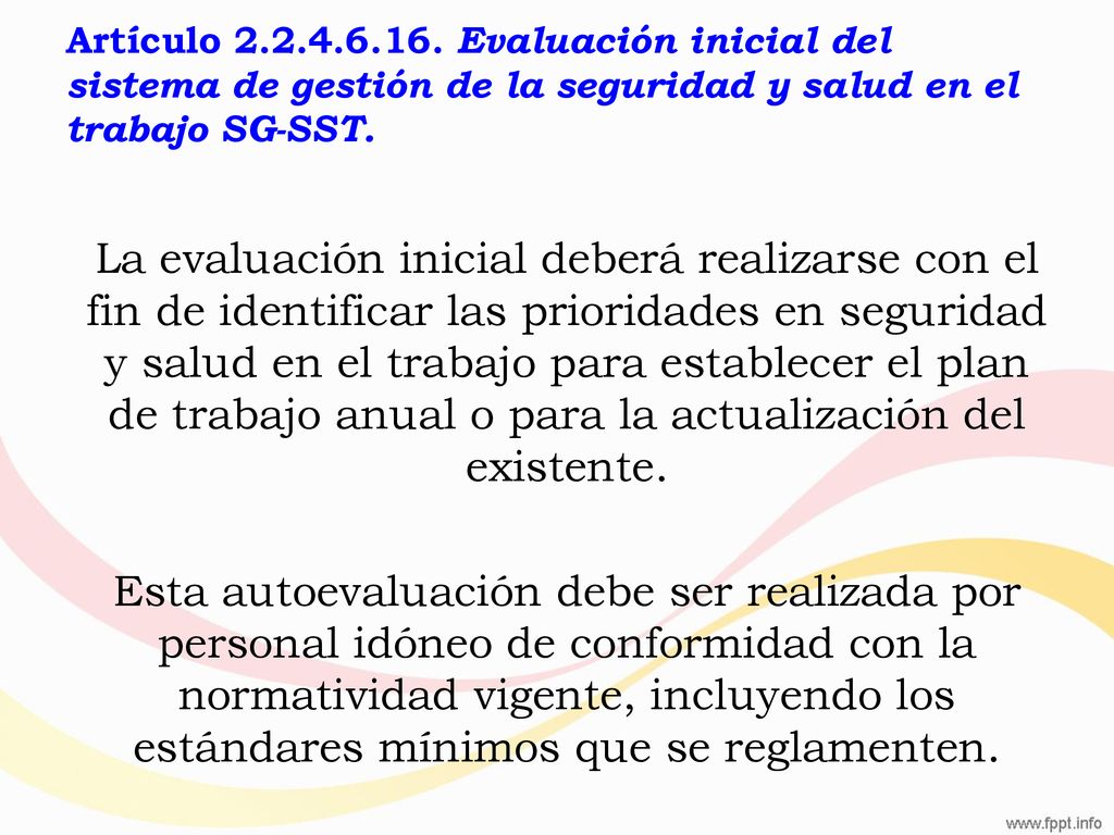 Artículo Evaluación inicial del sistema de gestión de la seguridad y salud en el trabajo SG-SST.