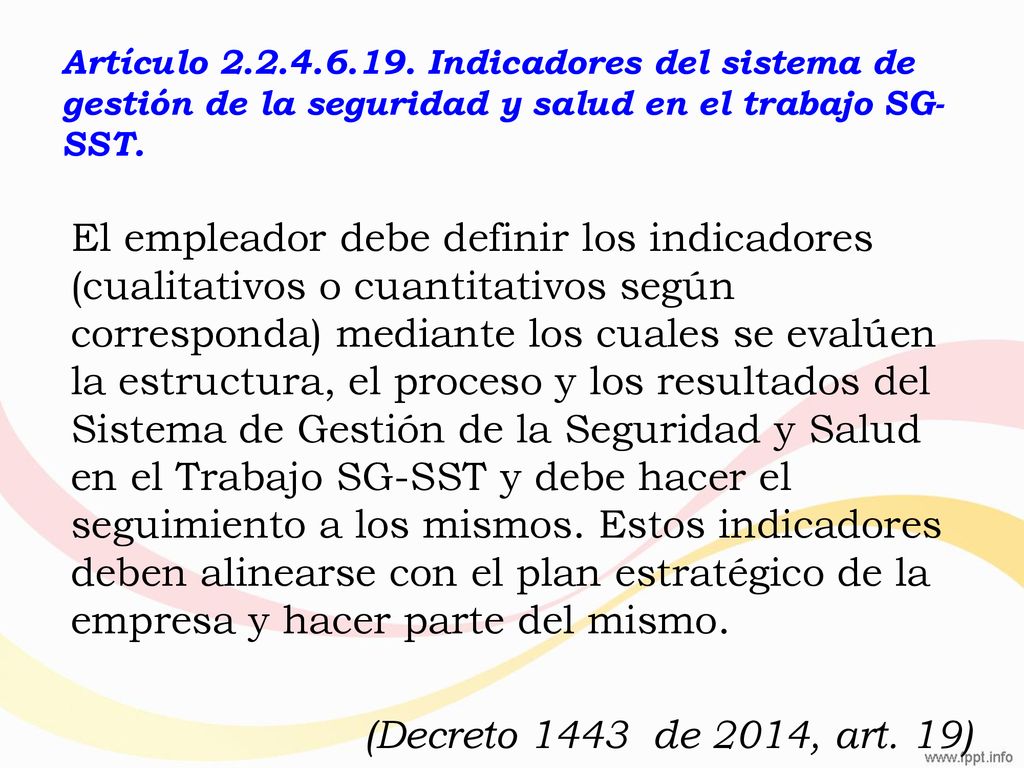 Artículo Indicadores del sistema de gestión de la seguridad y salud en el trabajo SG-SST.