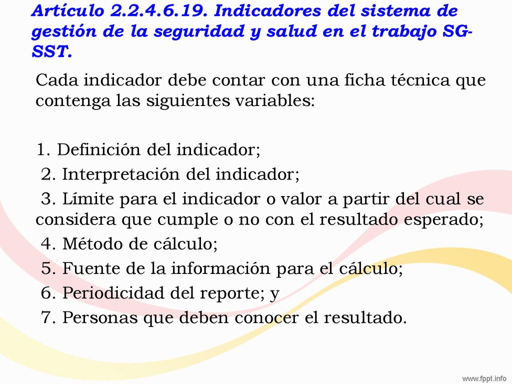 Artículo Indicadores del sistema de gestión de la seguridad y salud en el trabajo SG-SST.