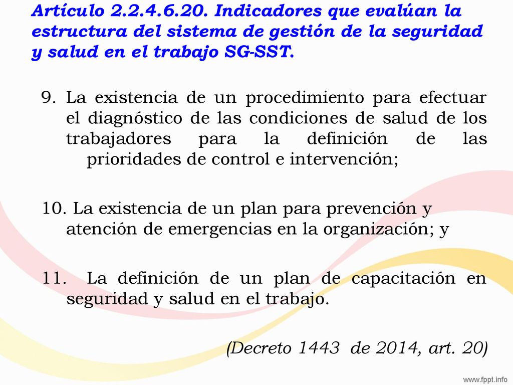 Artículo Indicadores que evalúan la estructura del sistema de gestión de la seguridad y salud en el trabajo SG-SST.