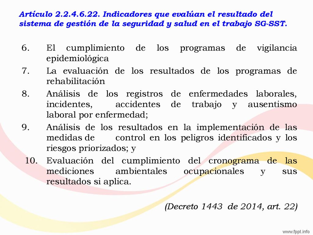Artículo Indicadores que evalúan el resultado del sistema de gestión de la seguridad y salud en el trabajo SG-SST.