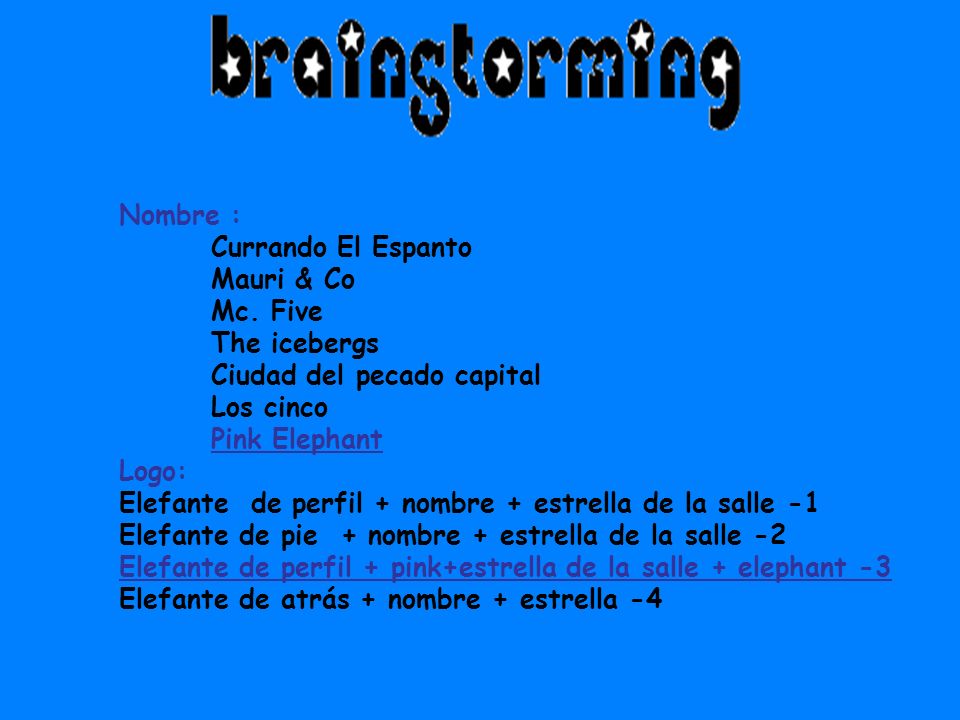 Nombre : Currando El Espanto. Mauri & Co. Mc. Five. The icebergs. Ciudad del pecado capital. Los cinco.