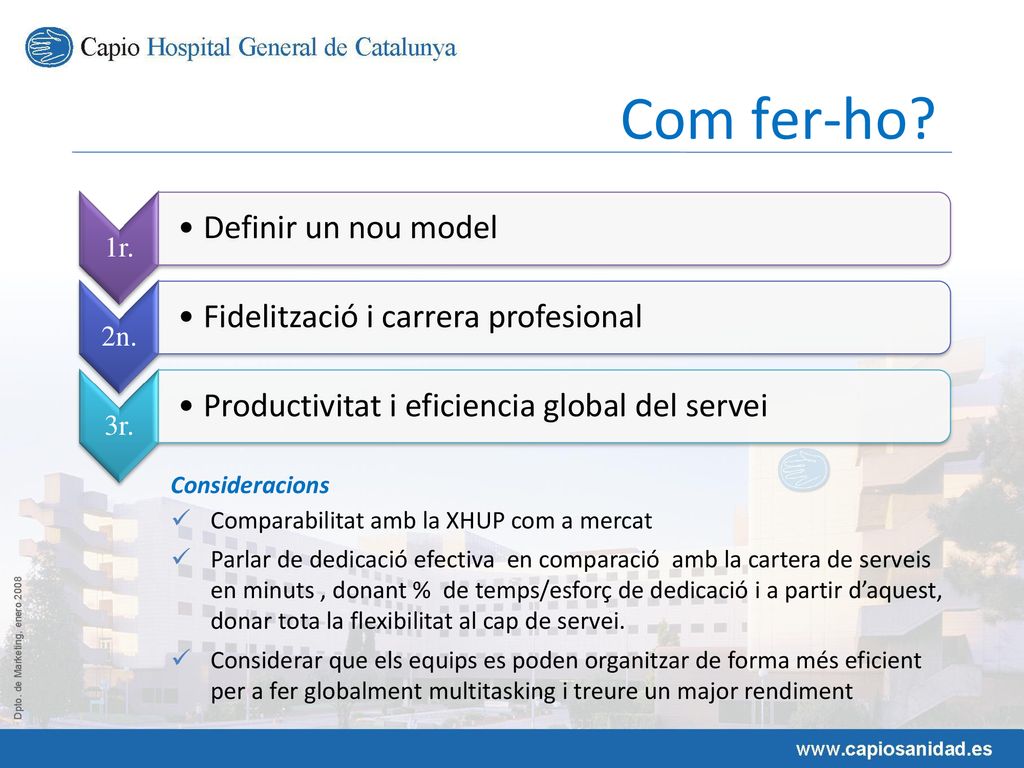 Com fer-ho Definir un nou model Fidelització i carrera profesional