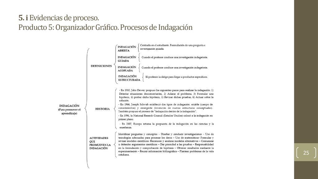 5. i Evidencias de proceso. Producto 5: Organizador Gráfico