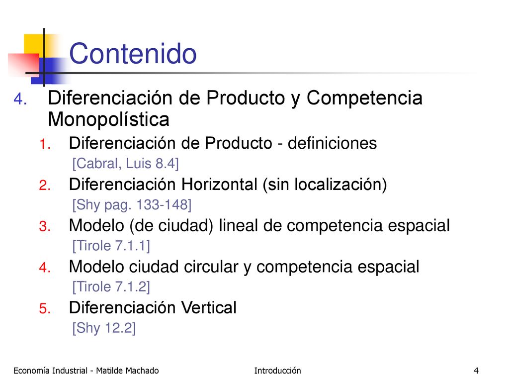 Contenido Diferenciación de Producto y Competencia Monopolística