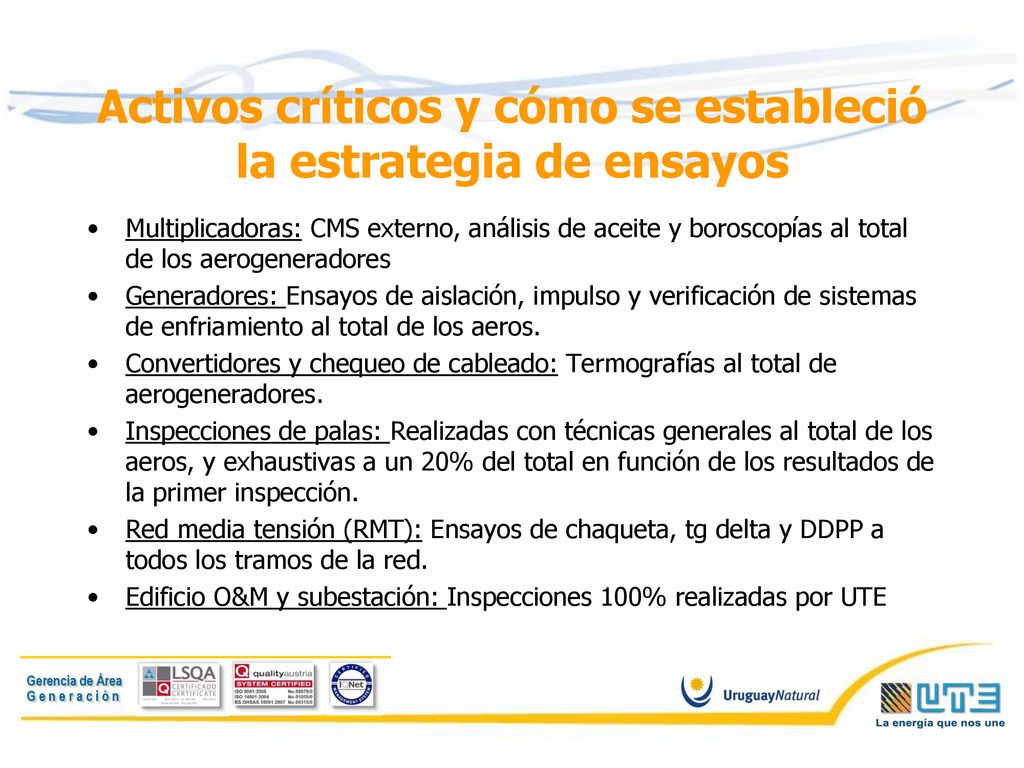 Activos críticos y cómo se estableció la estrategia de ensayos