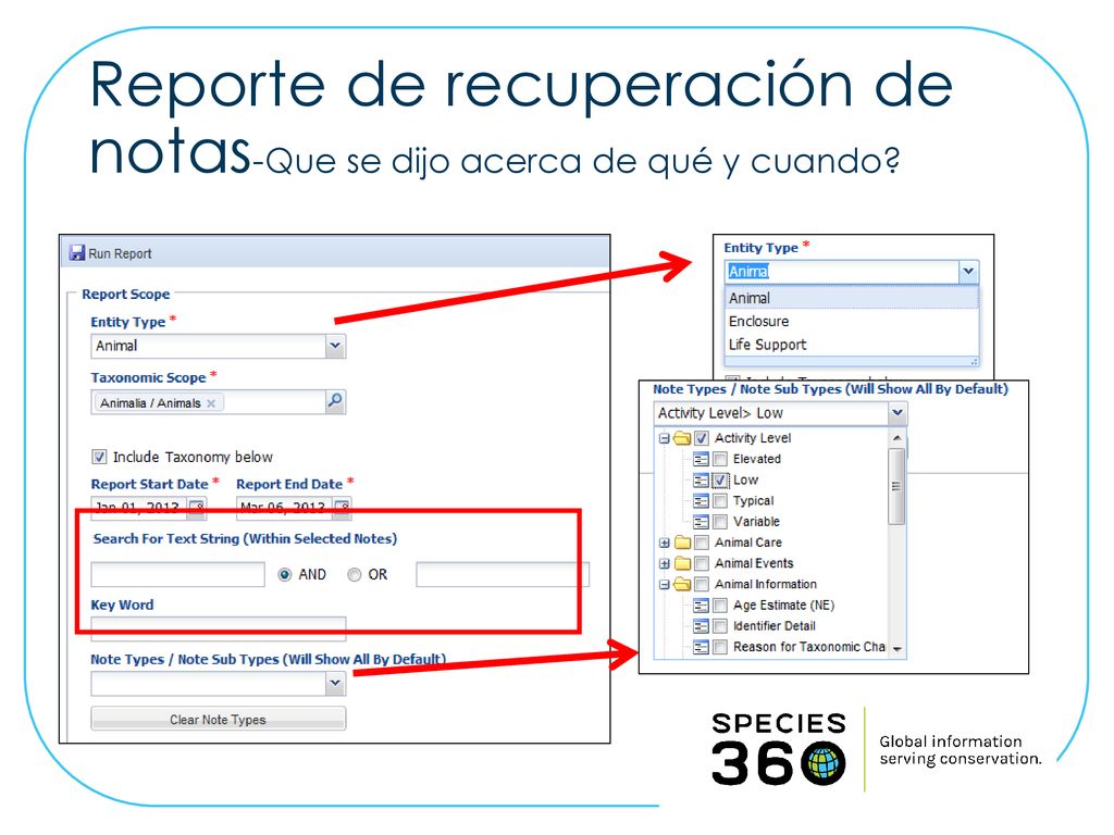 Reporte de recuperación de notas-Que se dijo acerca de qué y cuando