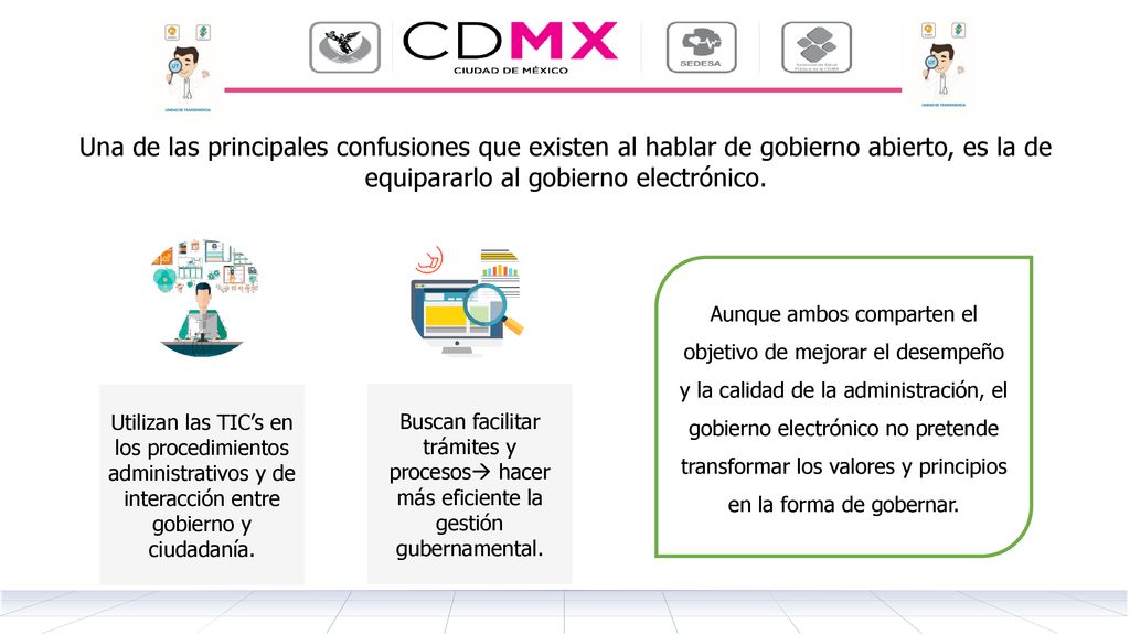 Una de las principales confusiones que existen al hablar de gobierno abierto, es la de equipararlo al gobierno electrónico.