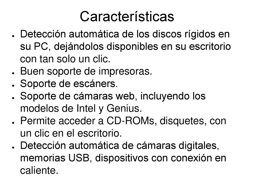 Características Detección automática de los discos rígidos en su PC, dejándolos disponibles en su escritorio con tan solo un clic.