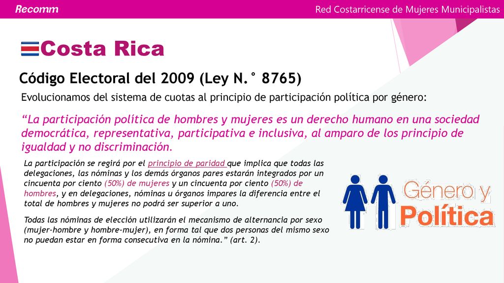 Costa Rica Código Electoral del 2009 (Ley N.° 8765)