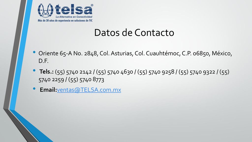 Datos de Contacto Oriente 65-A No. 2848, Col. Asturias, Col. Cuauhtémoc, C.P , México, D.F.
