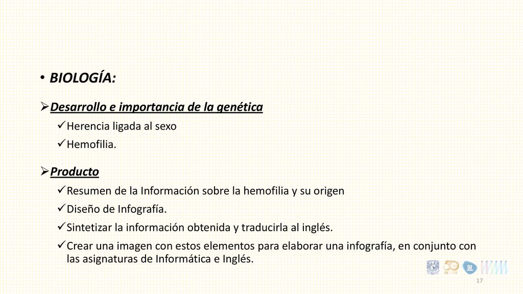 BIOLOGÍA: Desarrollo e importancia de la genética Producto
