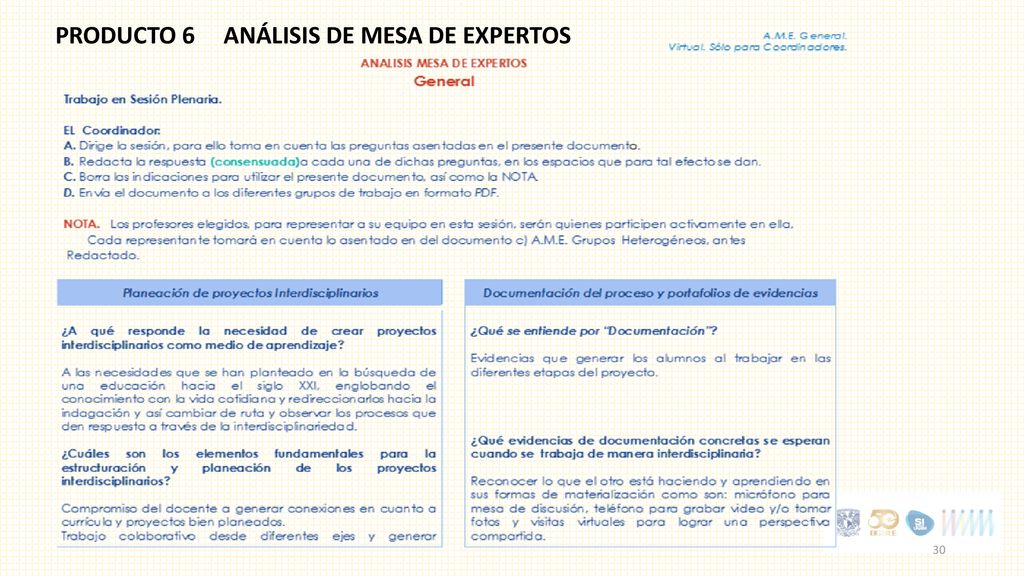 PRODUCTO 6 ANÁLISIS DE MESA DE EXPERTOS