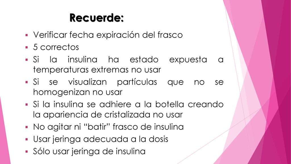 Recuerde: Verificar fecha expiración del frasco 5 correctos