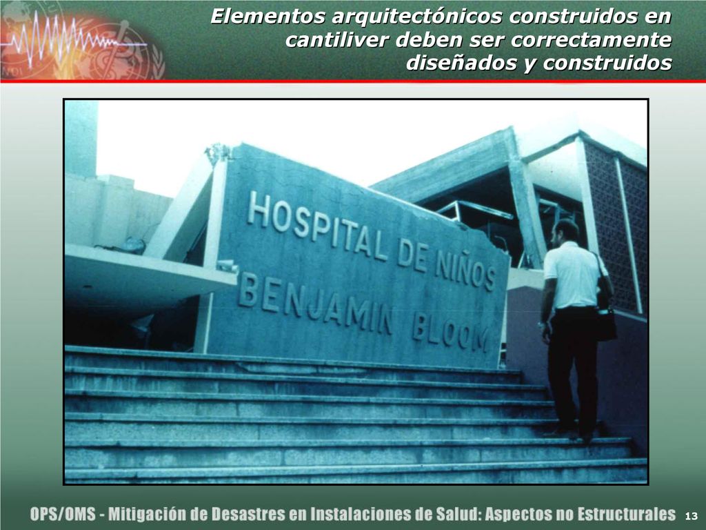 Elementos arquitectónicos construidos en cantiliver deben ser correctamente