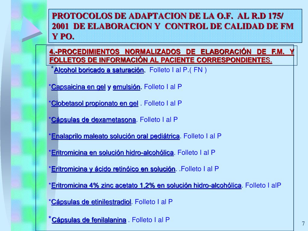 *Alcohol boricado a saturación. Folleto I al P.( FN )