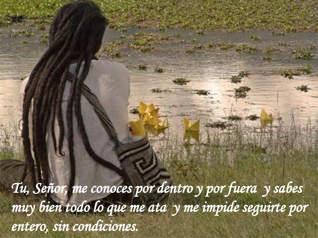Tu, Señor, me conoces por dentro y por fuera y sabes muy bien todo lo que me ata y me impide seguirte por entero, sin condiciones.