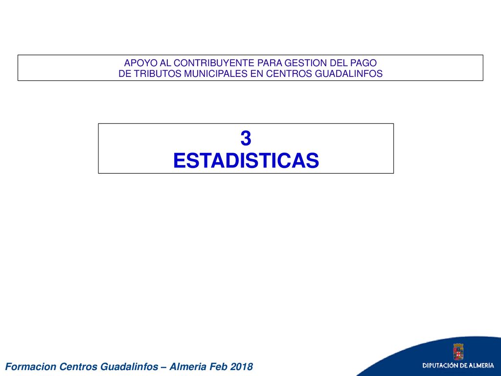 3 ESTADISTICAS Formacion Centros Guadalinfos – Almeria Feb 2018