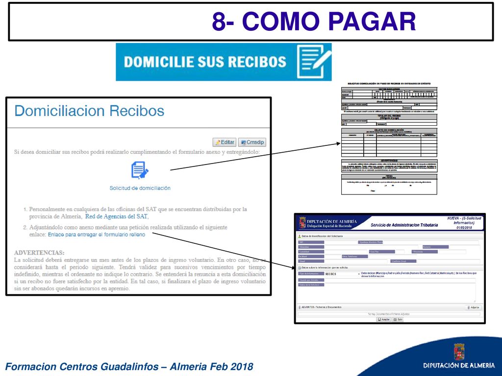 8- COMO PAGAR Formacion Centros Guadalinfos – Almeria Feb 2018