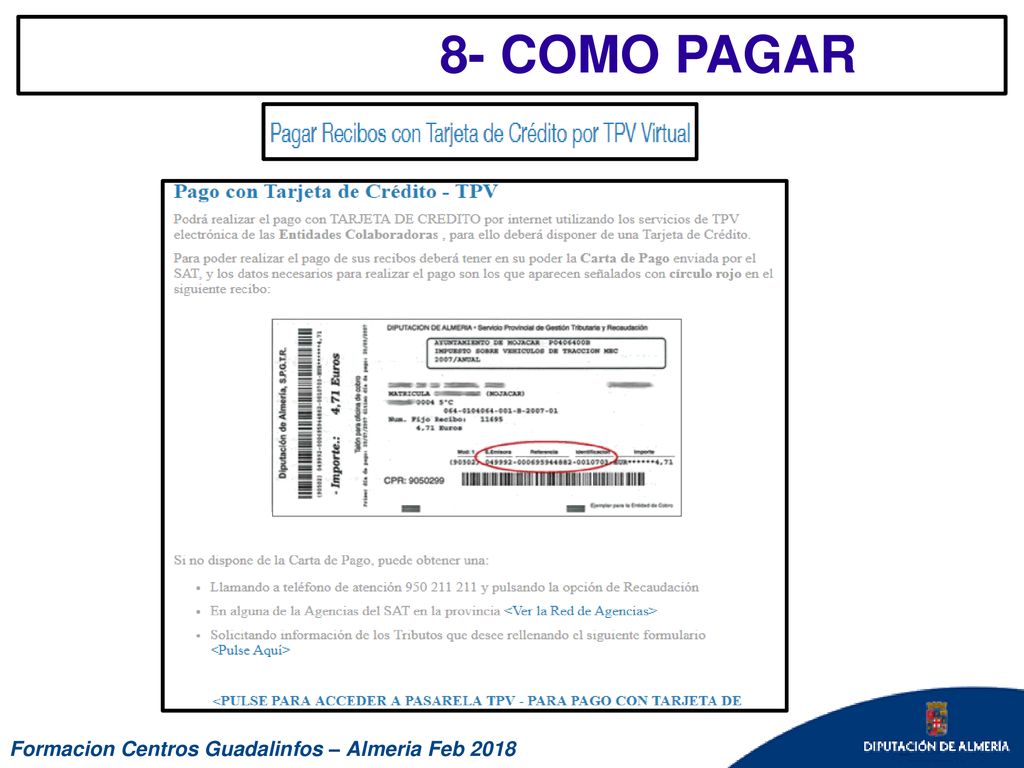 8- COMO PAGAR Formacion Centros Guadalinfos – Almeria Feb 2018