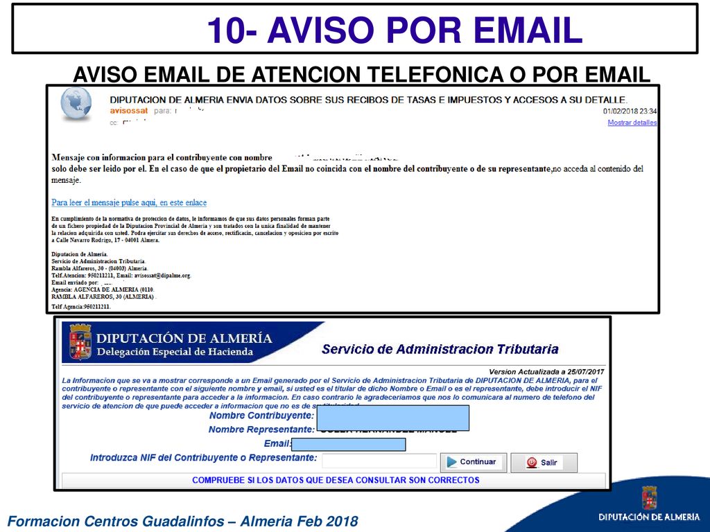 10- AVISO POR  AVISO  DE ATENCION TELEFONICA O POR