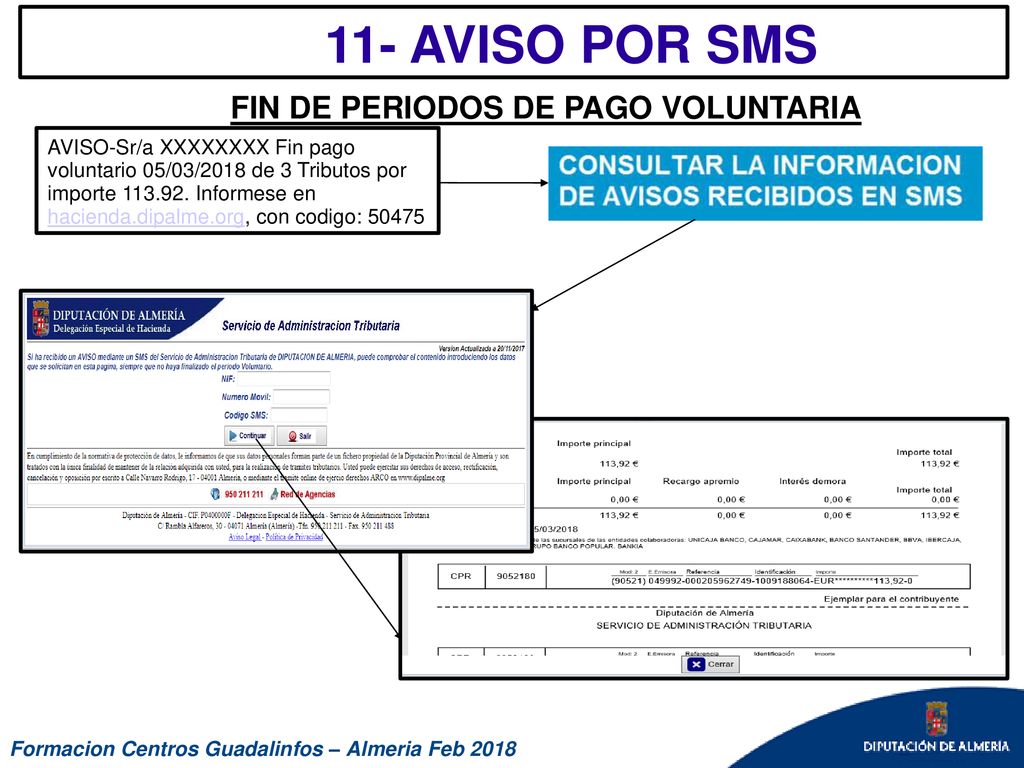 11- AVISO POR SMS FIN DE PERIODOS DE PAGO VOLUNTARIA