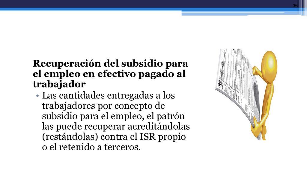 Recuperación del subsidio para el empleo en efectivo pagado al trabajador