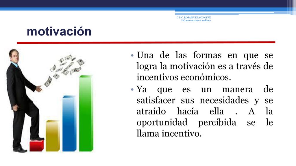 motivación C.P.C. ROSA HUEPA ONOFRE HO accountants & auditors.