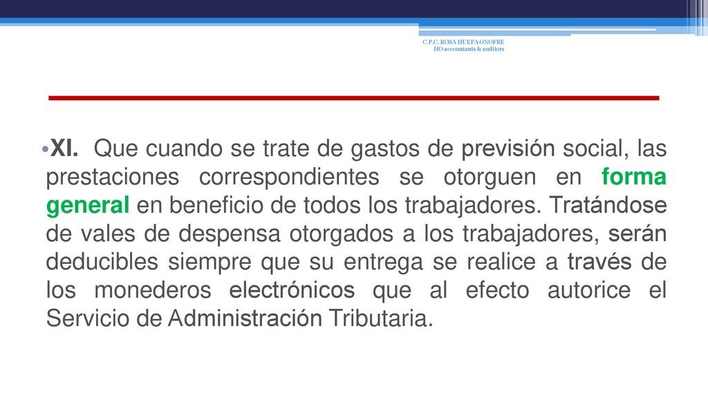 C.P.C. ROSA HUEPA ONOFRE HO accountants & auditors