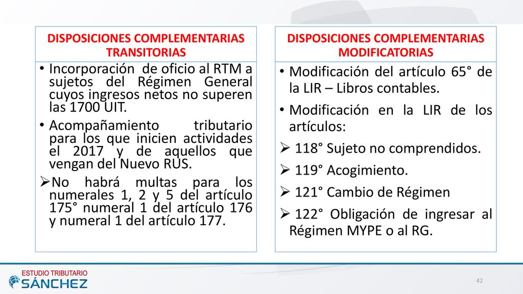 Modificación del artículo 65° de la LIR – Libros contables.