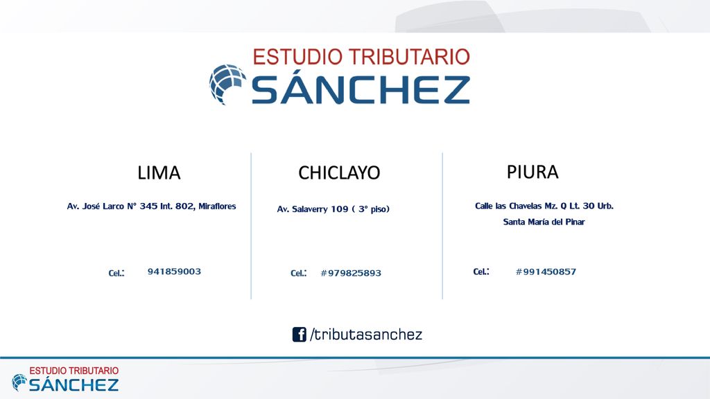 LIMA CHICLAYO PIURA Av. José Larco N° 345 Int. 802, Miraflores