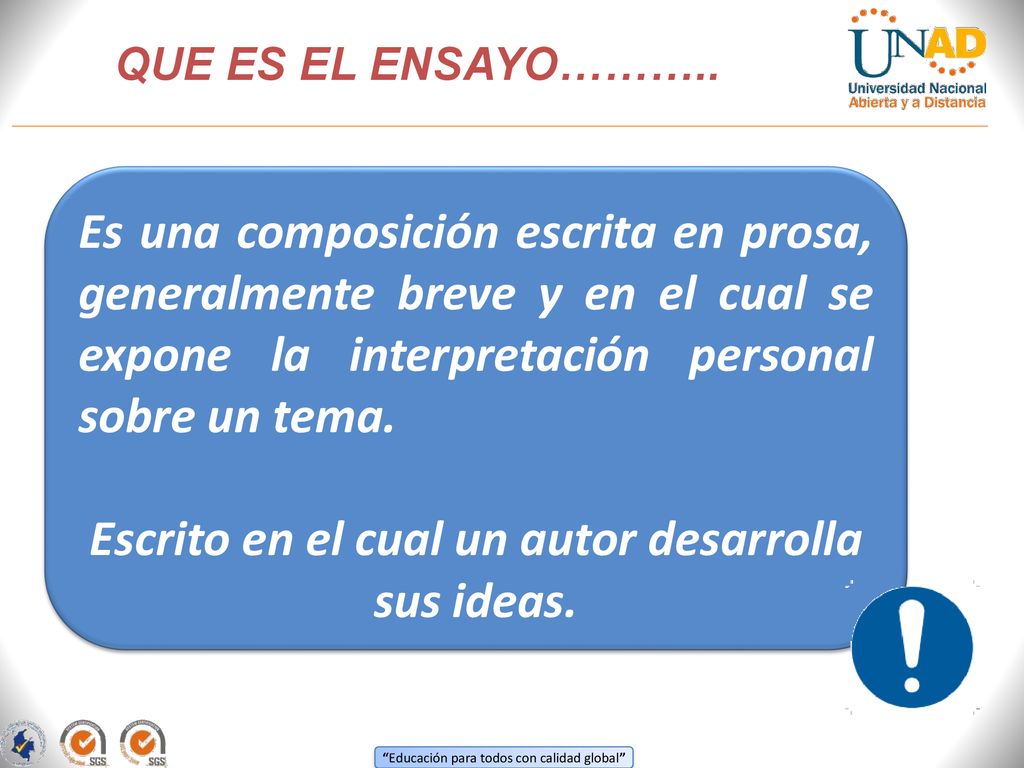 Escrito en el cual un autor desarrolla sus ideas.
