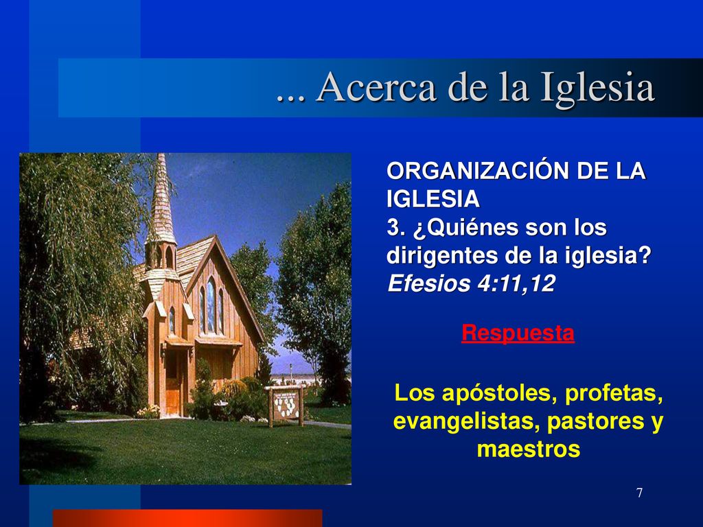 Los apóstoles, profetas, evangelistas, pastores y maestros