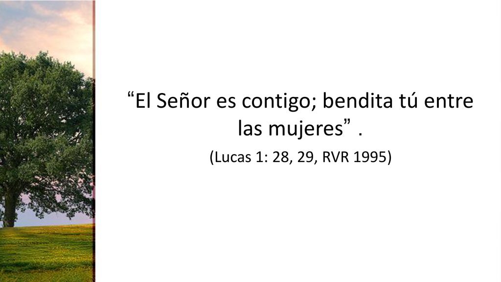 El Señor es contigo; bendita tú entre las mujeres .