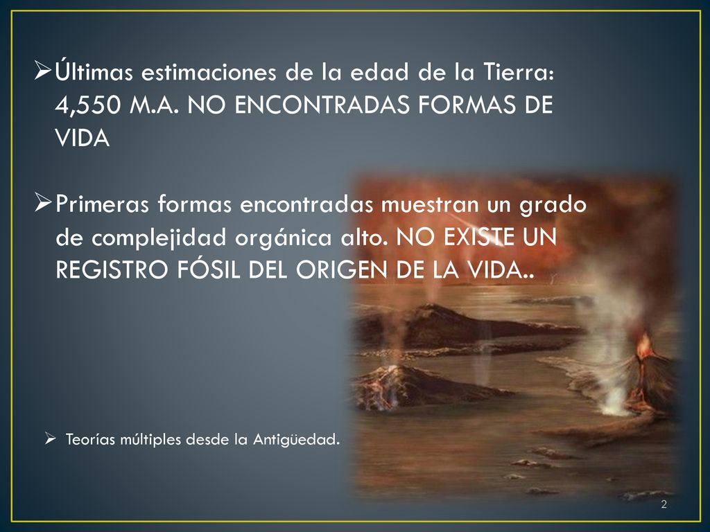 Últimas estimaciones de la edad de la Tierra: 4,550 M. A