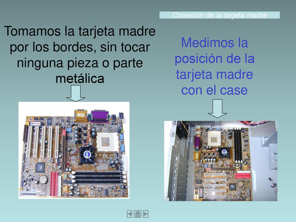 Medimos la posición de la tarjeta madre con el case