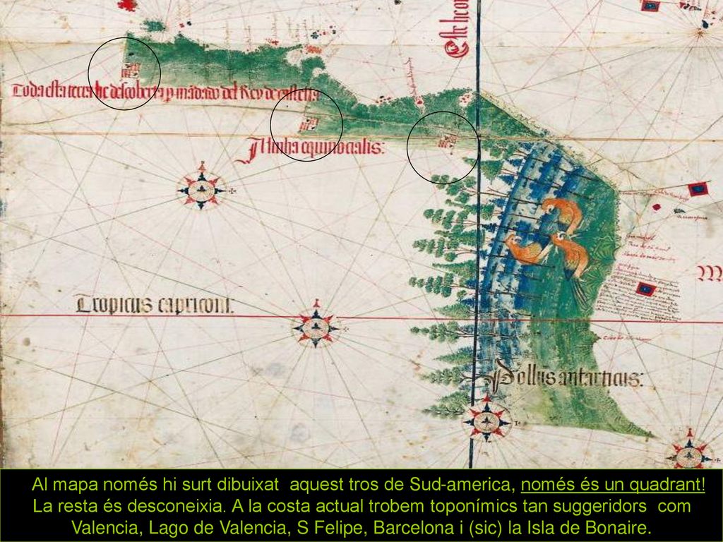 Al mapa només hi surt dibuixat aquest tros de Sud-america, només és un quadrant.