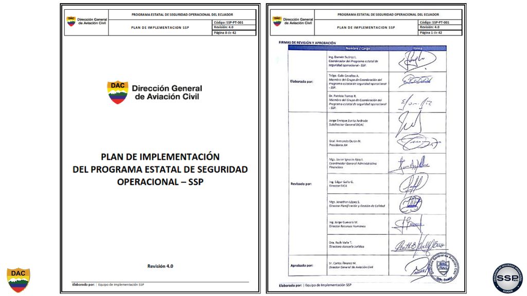 Plan de Implementación del SSP Revisión N°4 – 05 de abril de 2018