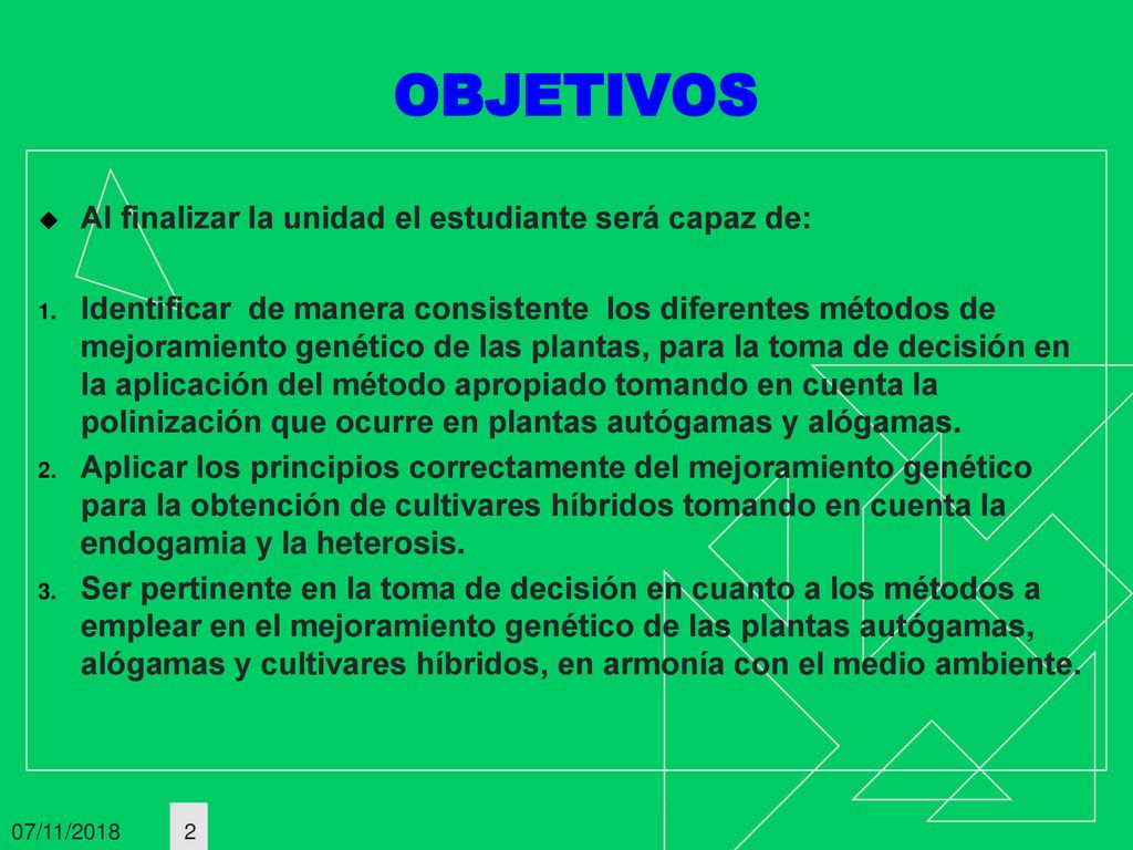 OBJETIVOS Al finalizar la unidad el estudiante será capaz de: