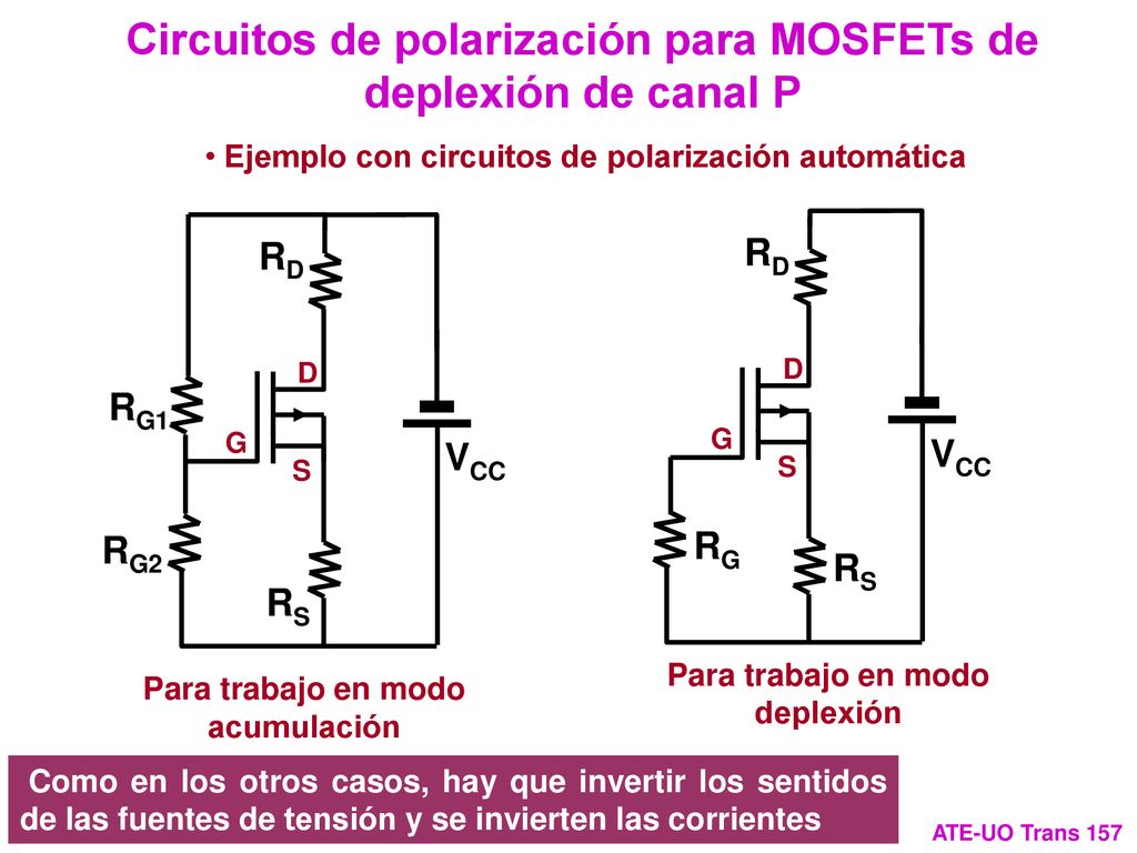 Circuitos de polarización para MOSFETs de deplexión de canal P