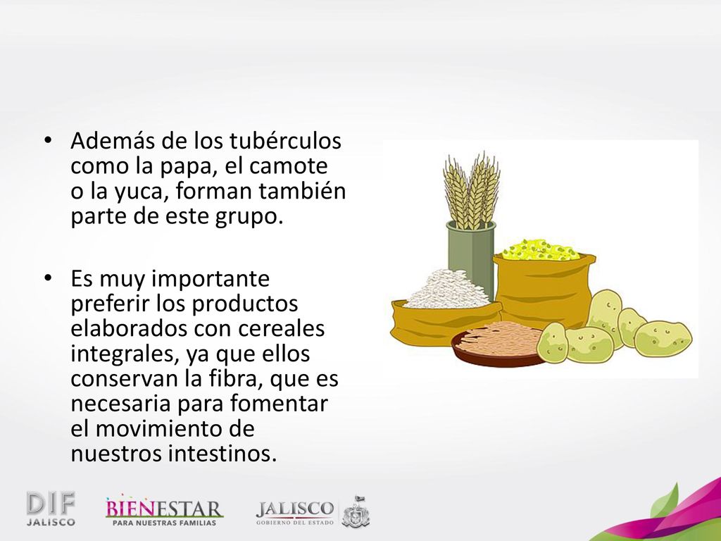 Además de los tubérculos como la papa, el camote o la yuca, forman también parte de este grupo.